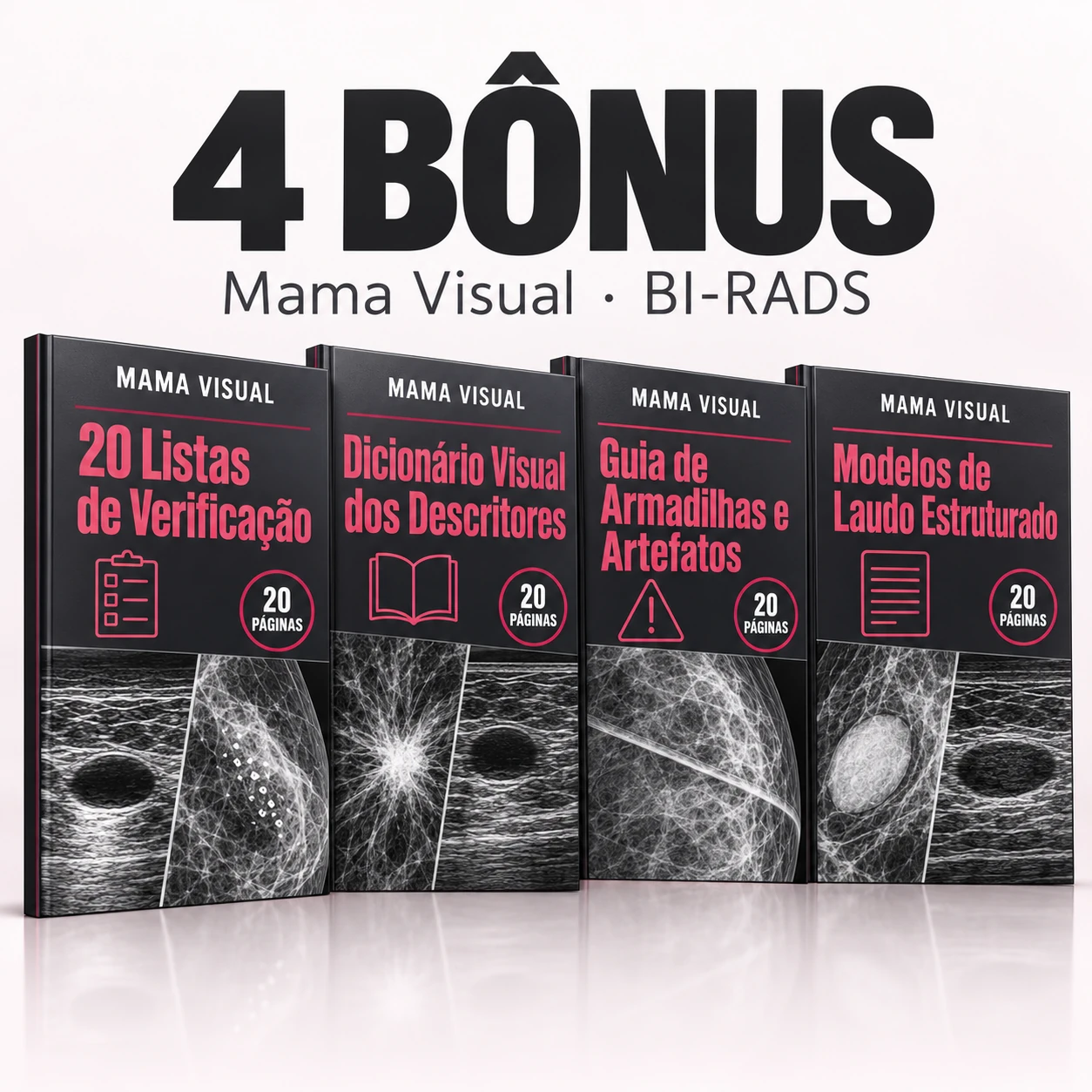 Quatro bônus Mama Visual: listas, dicionário, armadilhas e modelos de laudo