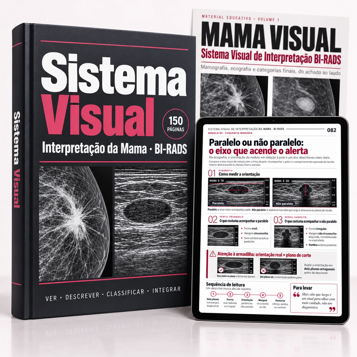 Mockup digital: Sistema Visual de Interpretação da Mama · BI-RADS